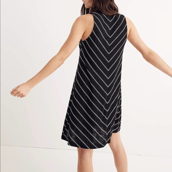 Madewell Highpoint Tank Dress in Hosta Stripe black/white size XS - Picture 2 of 8